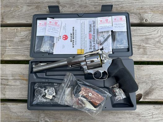 Ruger Super Redhawk .44Magnum 7.5“ stainless steel, like new, from hunter's hand