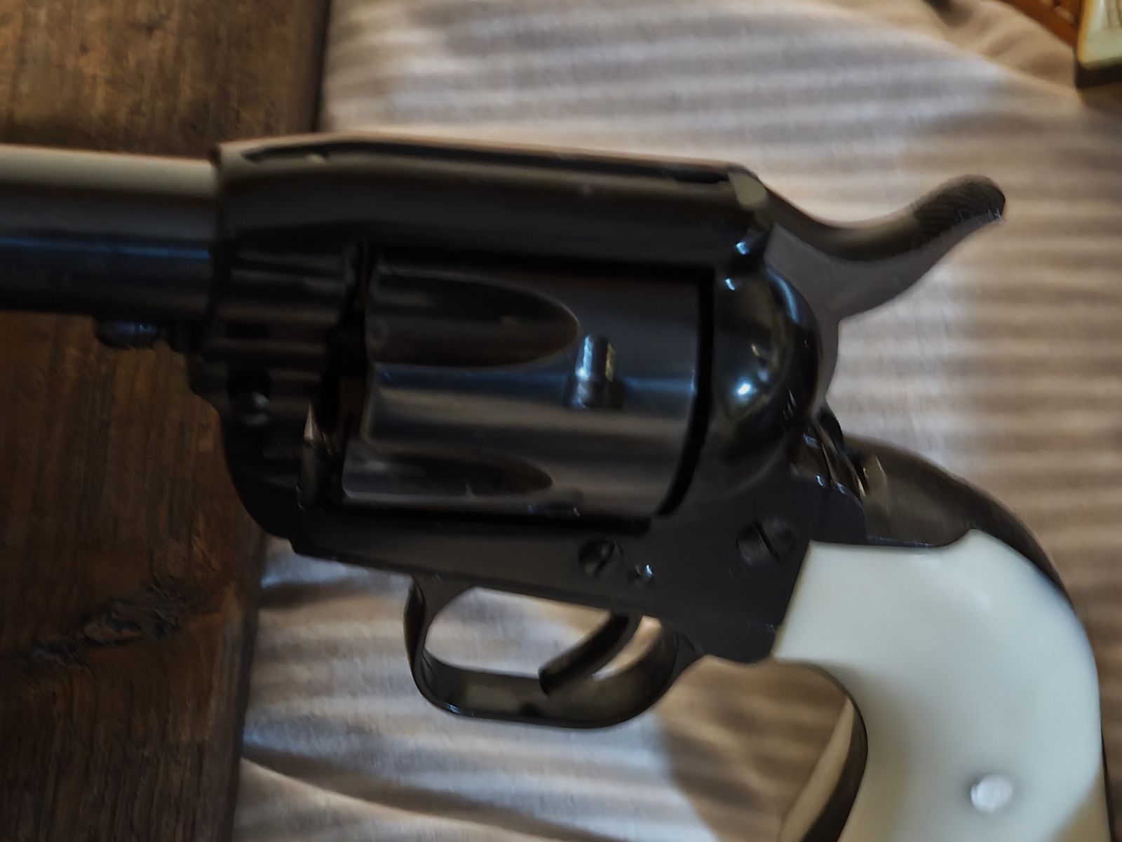 Weihrauch Western Single Action (SAA) revolver with the PTB 788 with white grip panels