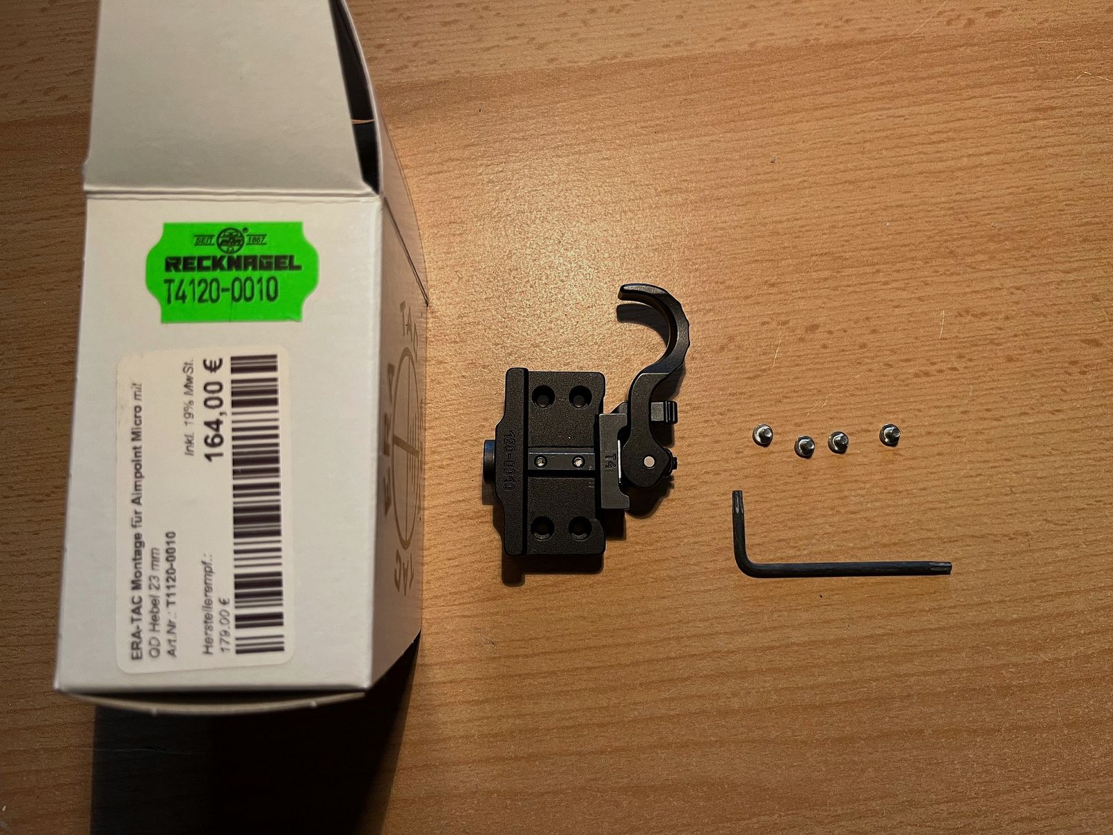 Montaggio ERATAC Aimpoint Micro con leva QD per H2, T2, ecc.