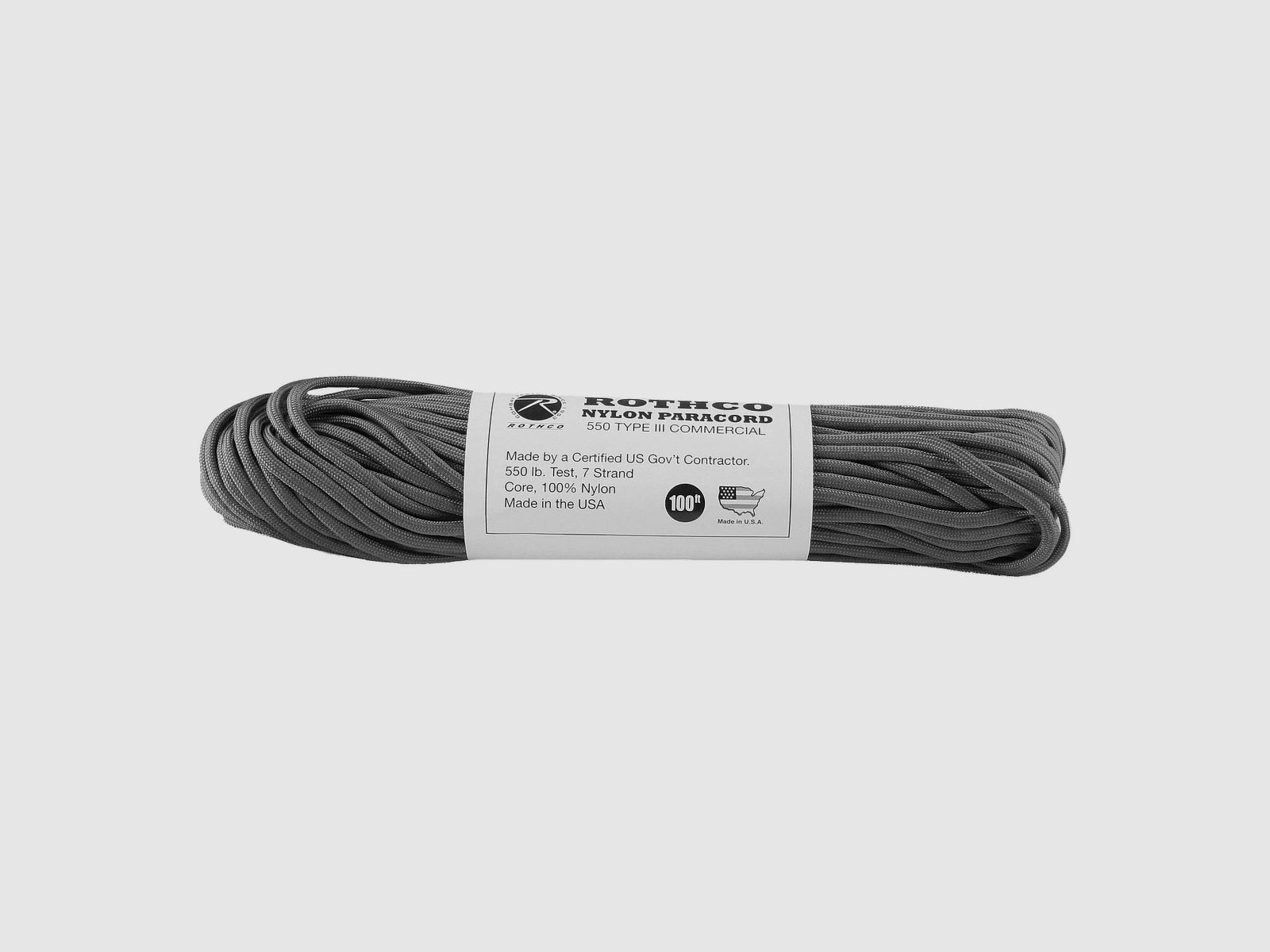 Rothco Rothco Fallschirmleine Nylon Type III 550 LB grau