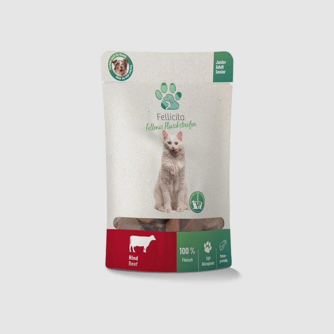 Fellicita Cat Snack Fellonis Fleischstreifen Rind 8x50g