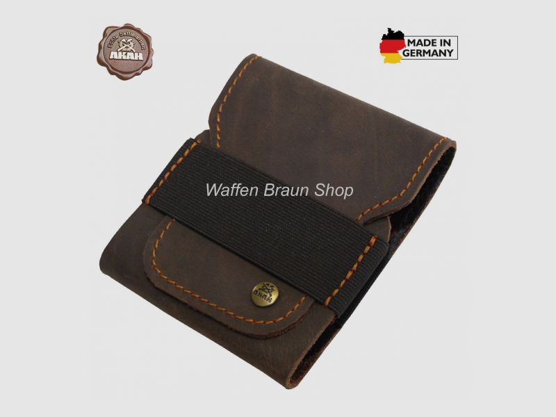 Etui patronowe AKAH z bydlęcej skóry z efektem pull-up