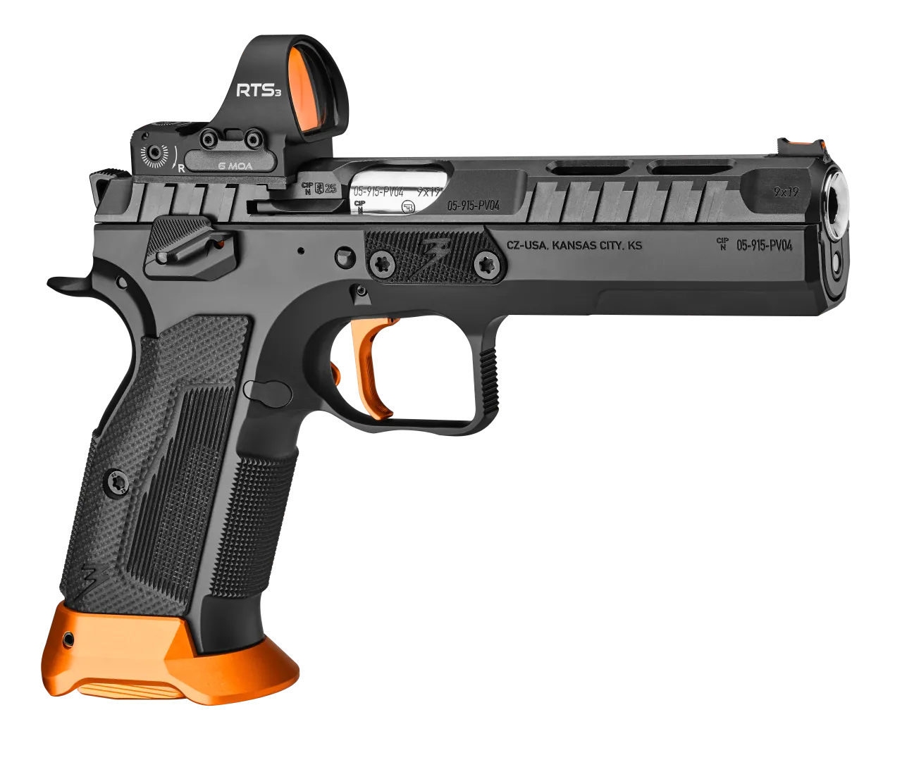 CZ TS 3 Orange 9mm 20 colpi (senza ottica), immagine 3 di 5