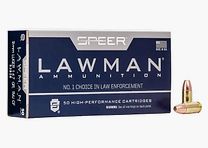 Speer Lawman CleanFire 9mm Luger 147GR TMJ FN 50 cartridges