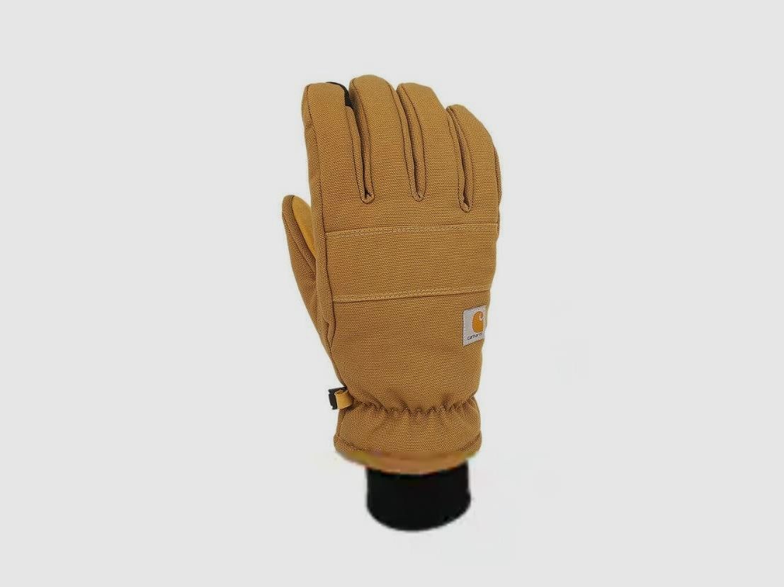 Carhartt Insulated Duck Sythetic Leather Touch-Sensitive Knit Cuff Glove Women Carhartt Brown S