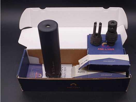 ASE Utra SL 7 BL Kaliber 30 2 Adapter Mündungsbremsen M16x1 & M18x1 Schalldämpfer Ausstellungsstück Sonderpreis