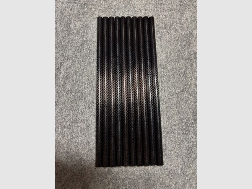 Fûts en carbone pur - 182 mm - 10 pièces - Fûts haute performance 3K - Spine 350 - pour flèches Cobra Adder