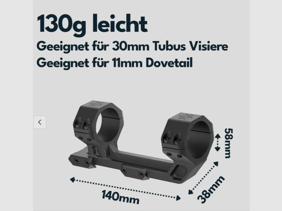 Vector Optics SCACD-25 Blockmontage mit eingebauter Wasserwaage, Neigungswinkelanzeige für 11mm Schiene