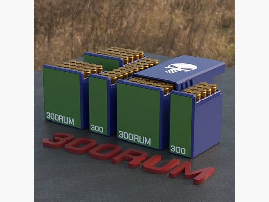 Filamelt Munitionsbox / Ammo Box .300 RUM – Patronenbox für 50 Schuss, Made in Germany