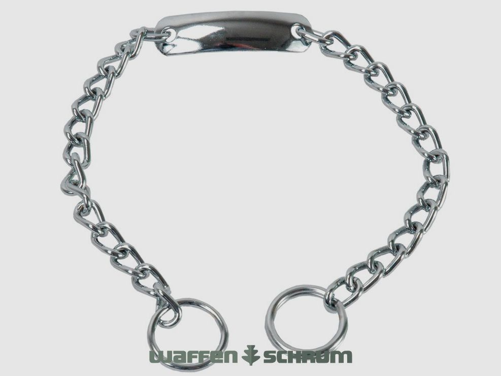 Kettenwürger mit Namensschild Chrom