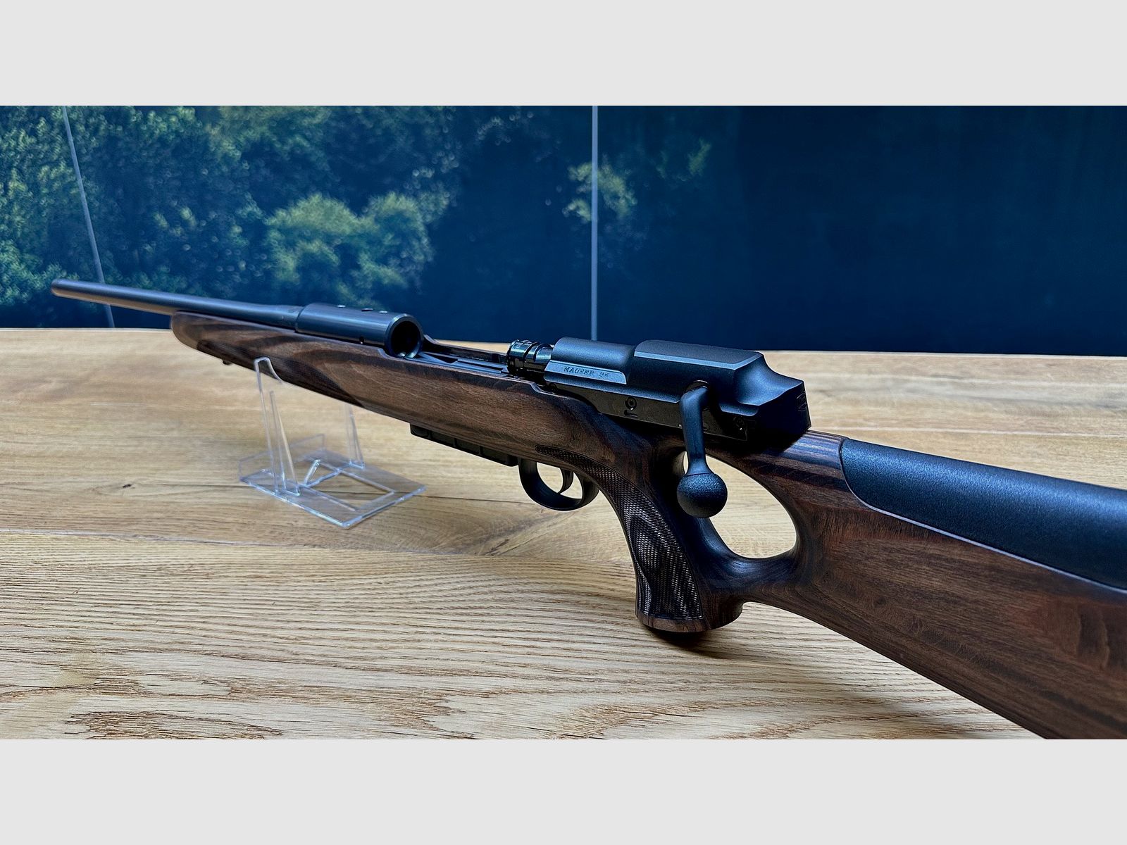 Mauser 25 Max Gauche / crosse en bois stratifié / dos de crosse réglable / .308 Win / LL 51 cm / M15x1