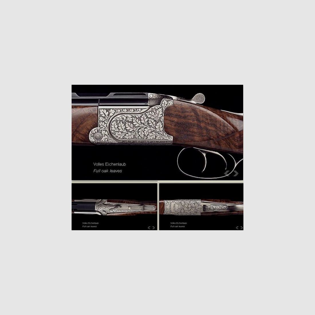 KRIEGHOFF Mehrpreis für Neuwaffe Gravur: 7 Volles Eichenlaub Optima-Ultra-Classic-Hubertus