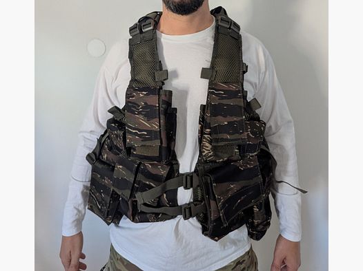 Gilet tactique MFH Tiger Stripe Carrier camouflage Airsoft