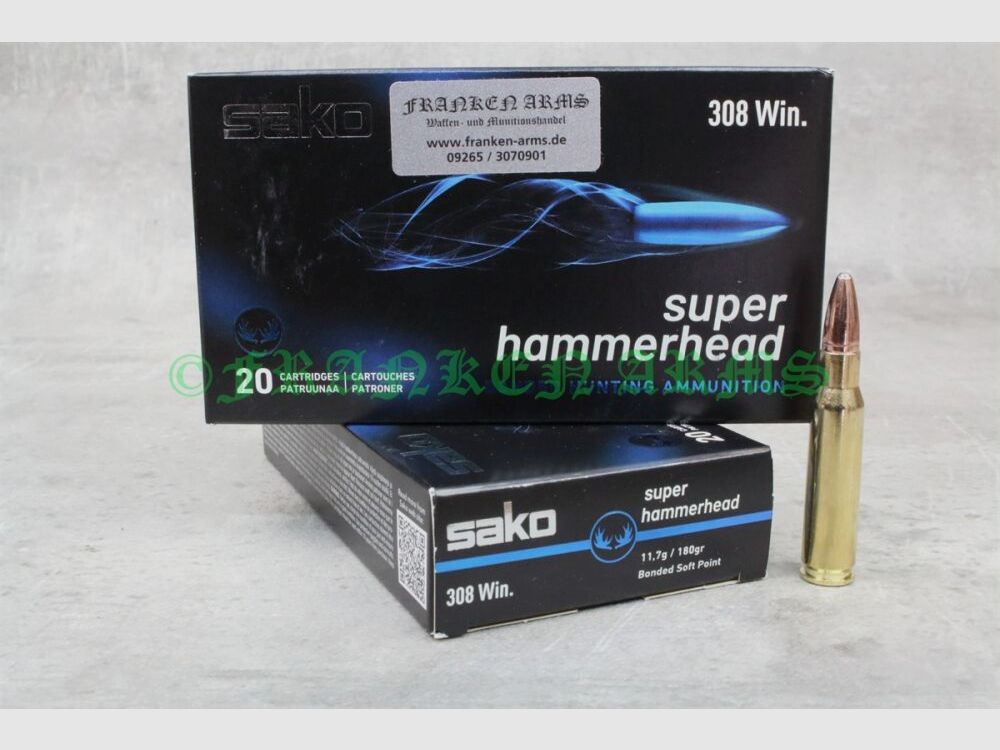 Sako Super Hammerhead .308 Win. 180gr. 11,7g 20 pièces prix de gros