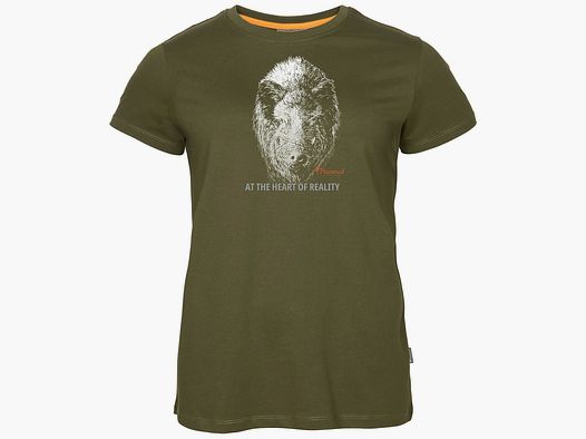 Pinewood T-shirt pour femme Wild Boar (Olive)
