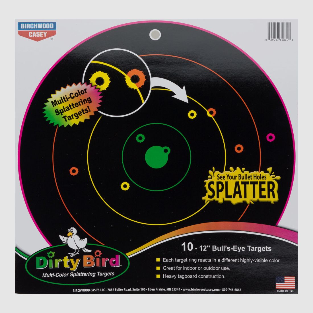 CIBLE DIRTY BIRDS MULTICOLORES - BIRCHWOOD CASEY X20, immagine 1 di 2