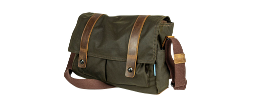 Waldkauz STEINKAUZ-Waxed Cotton Tasche "Fischland", oliv