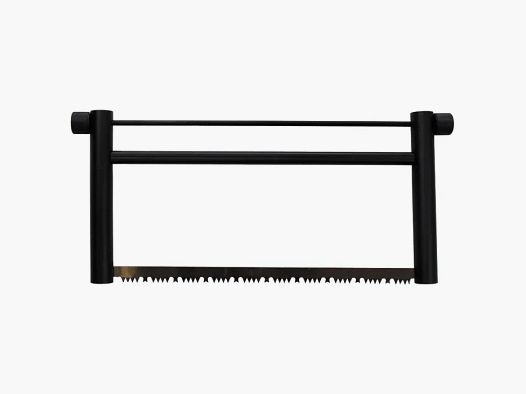 Spannsäge, mit Griffen, zerlegbar, Schwarz
