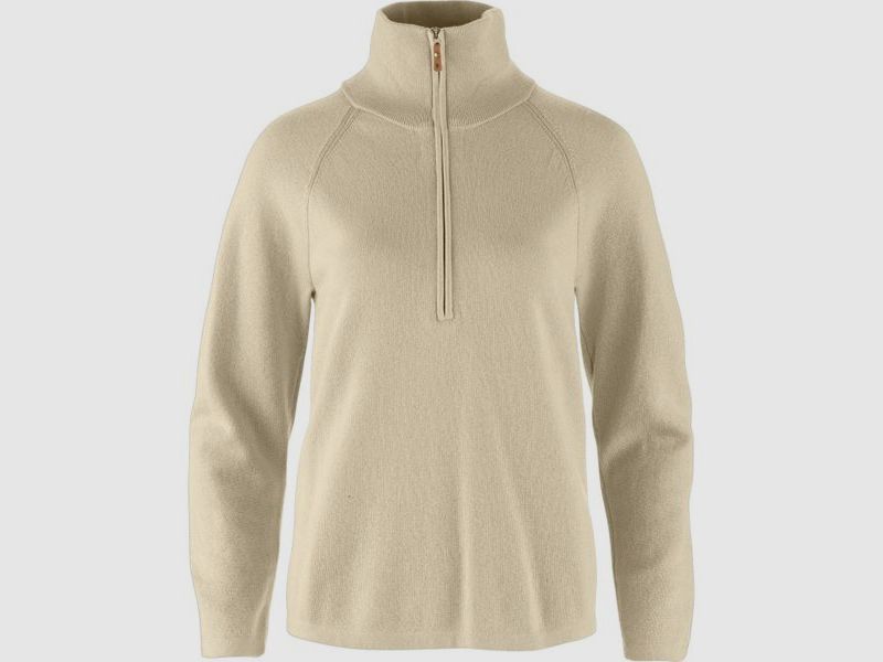 Fjällräven Övik Lite Half Zip W Light Beige, billede 1 af 7