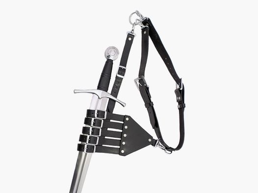 Belt hanger bandolier for rapier or sword