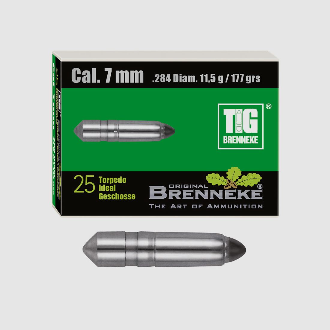 Brenneke Geschoss 7mm (.284) TIG 11,5g / 177grs 25 Stück