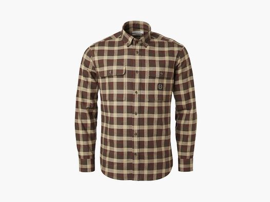 Chevalier Heron Flannel Shirt Men Holly Green Checked S