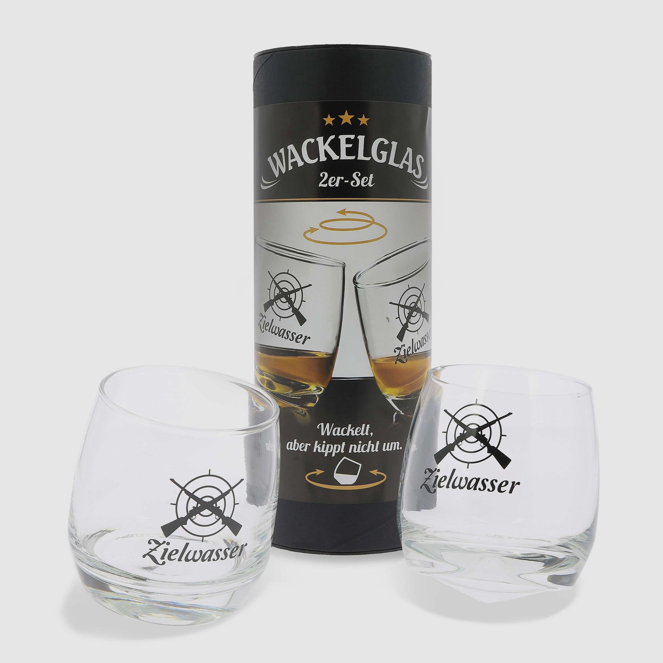 Geschenkidee fr Jger Wackelglas Zielwasser