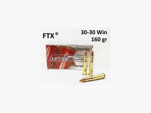 HORNADY 30-30 LEVER REVOLUTION 160GR FTX