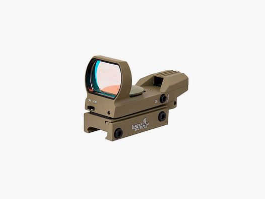 Metall-Reflex-Red Dot 4 Fadenkreuze rot / grün Tan