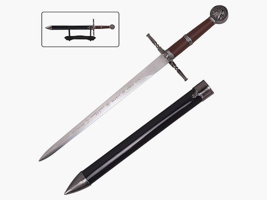 The Witcher Mini Stahlschwert mit Ständer