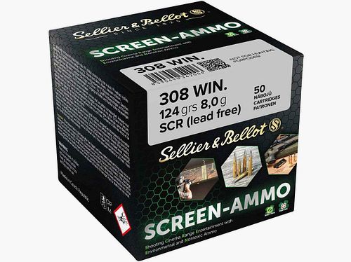 .308 Win. Screen-Ammo SCR Zink 8,0g/124grs. Sellier & Bellot