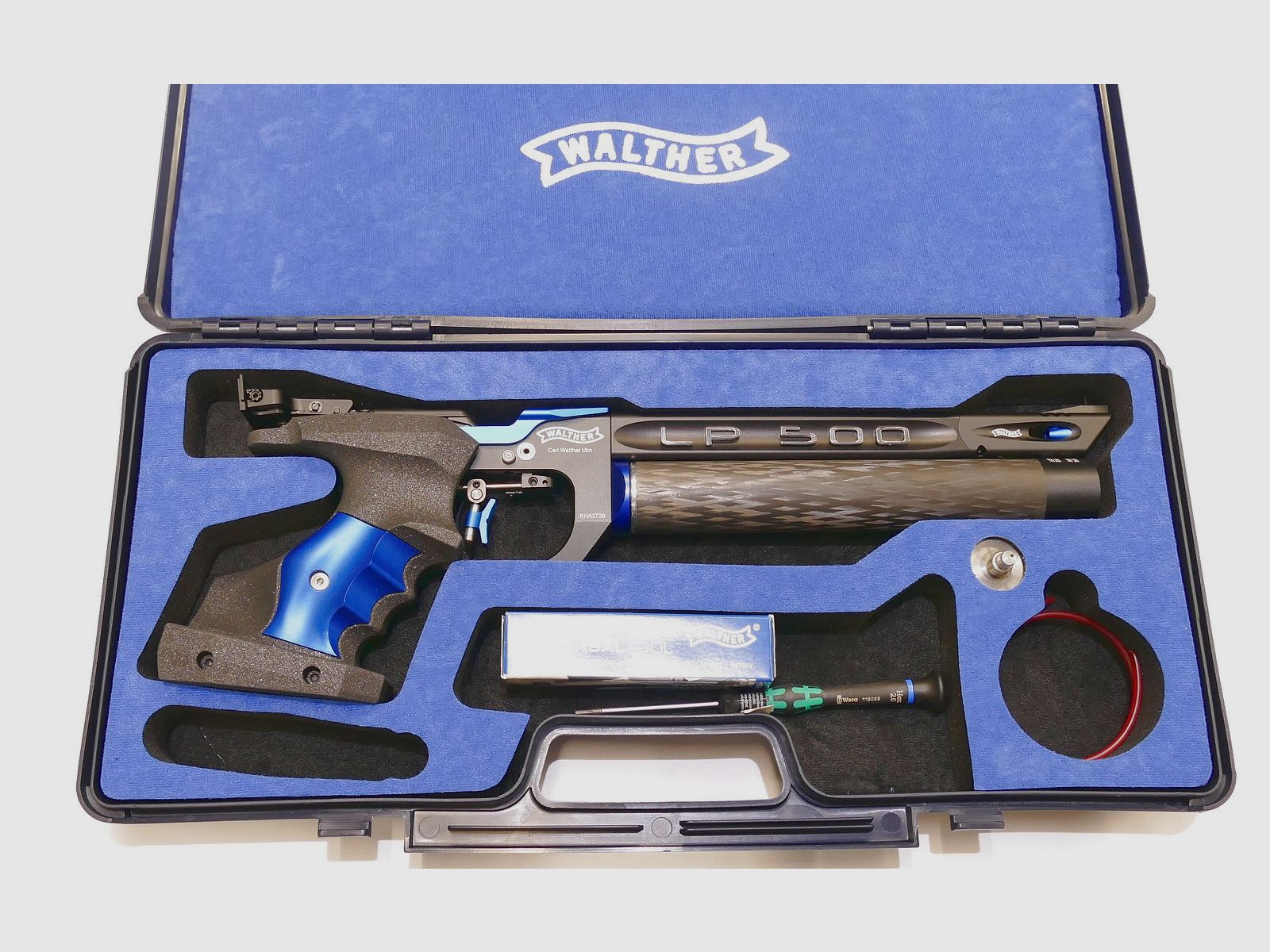 Carl-Walther LP500 Meister Walther Blau rechts Luftpistole Match