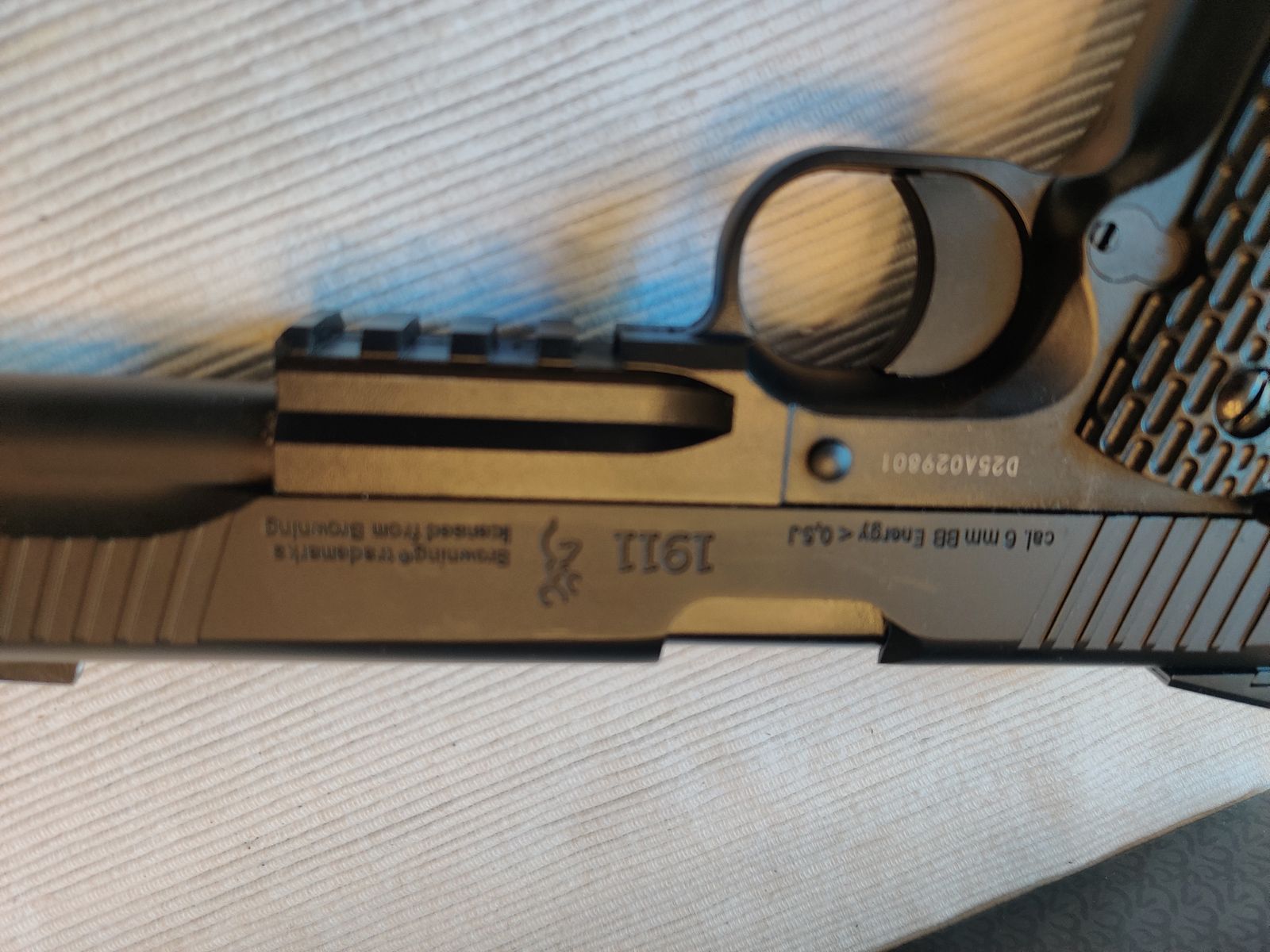 Browning 1911 Airsoft Metalen Slide 0,5 J NIEUW 2 Jaar Garantie