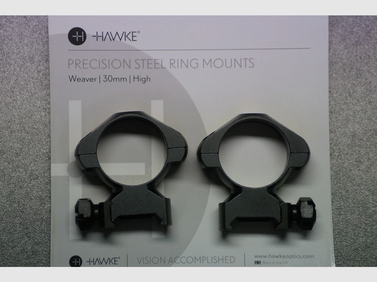 Hawke Montage Ring Precision Steel 30mm Hoog, afbeelding 1 van 3