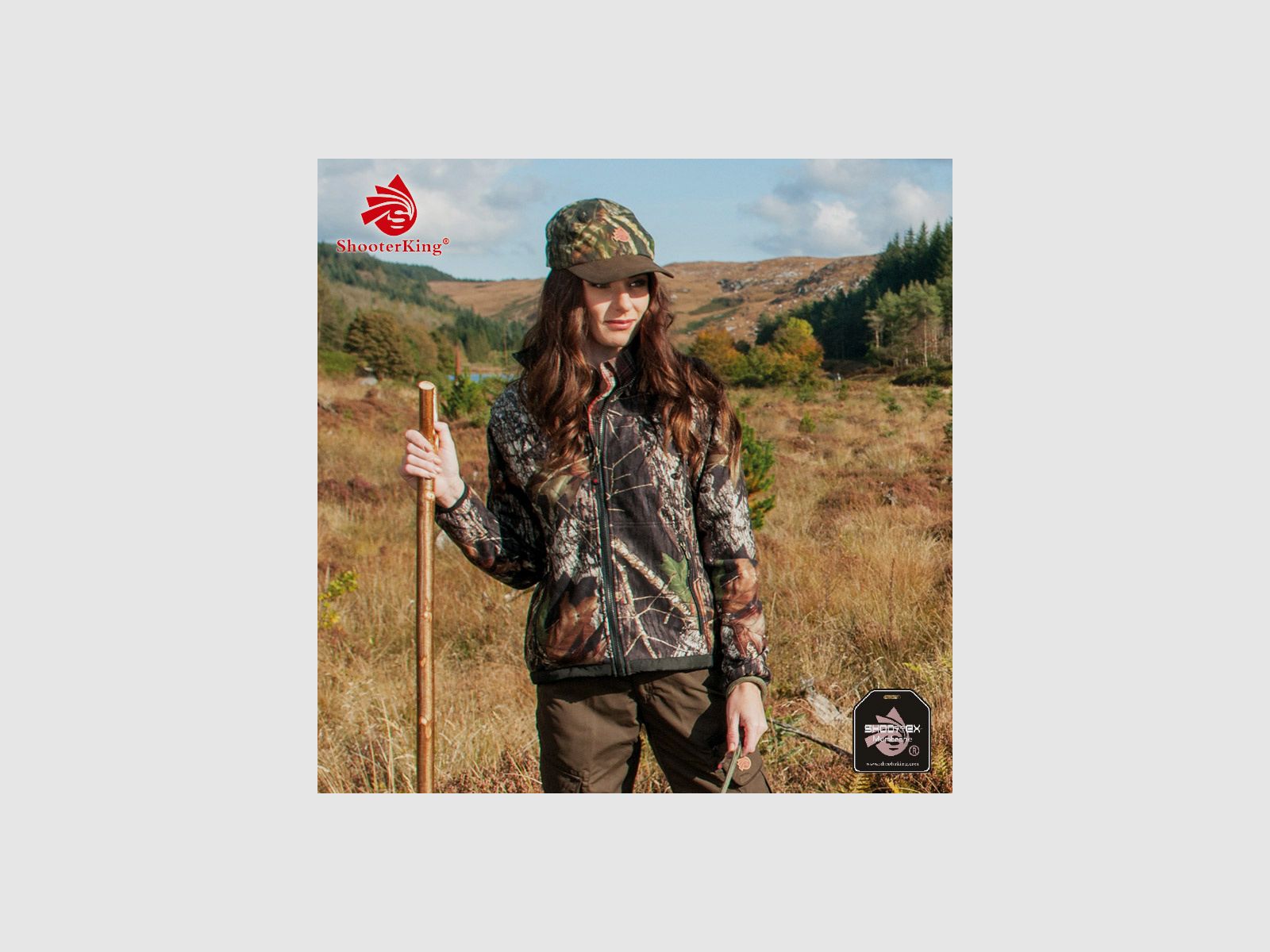 SHOOTERKING Softshell Damen Jacke 2 in 1 Mossy Oak Camo
