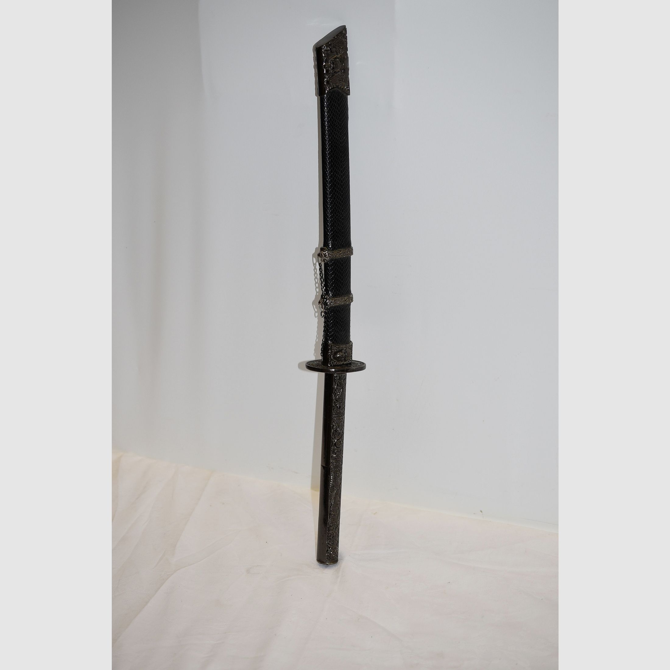 Katana, coltello Tanto in fodero, lunghezza totale 63 cm