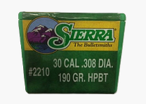 OGIVA SIERRA CAL.30 – 7,62MM(308″) 190GR. HPBT