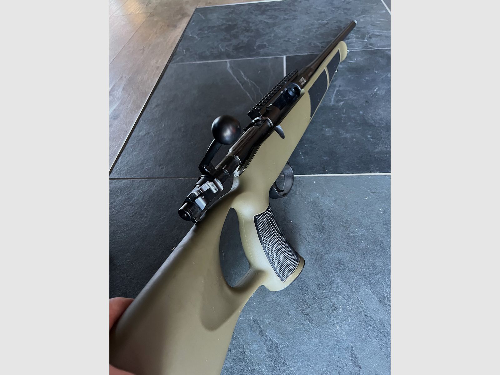 Repeater rifle 9.3x62 as new, threaded, hole stock, 98 system