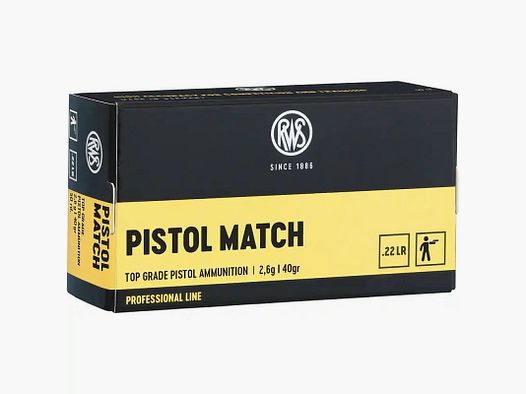 RWS .22lfb Pistol Match 2,6g - 50 pz.