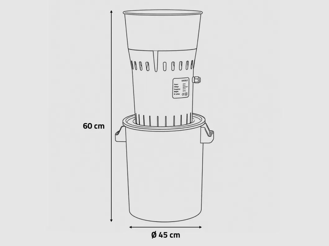Molino eléctrico de cereales 1.300 W, tanque de 60 L y 4 rejillas, imagen 3 de 7