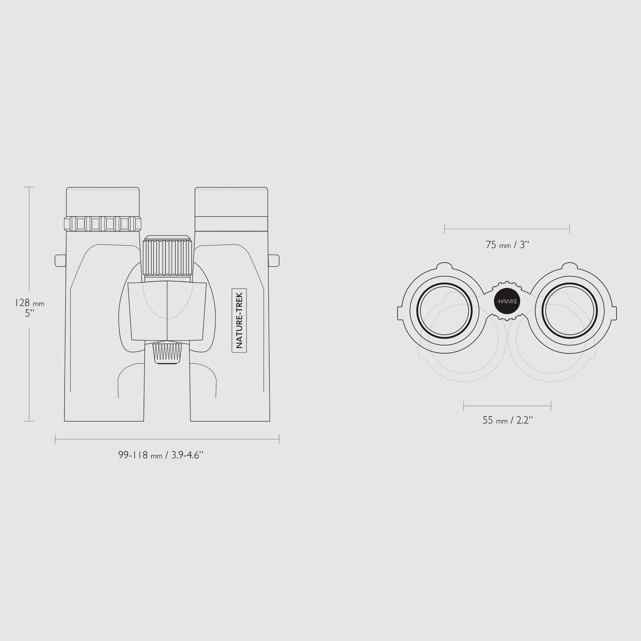Hawke 35101 Nature Trek 10x32 Fernglas mit Trageriemen