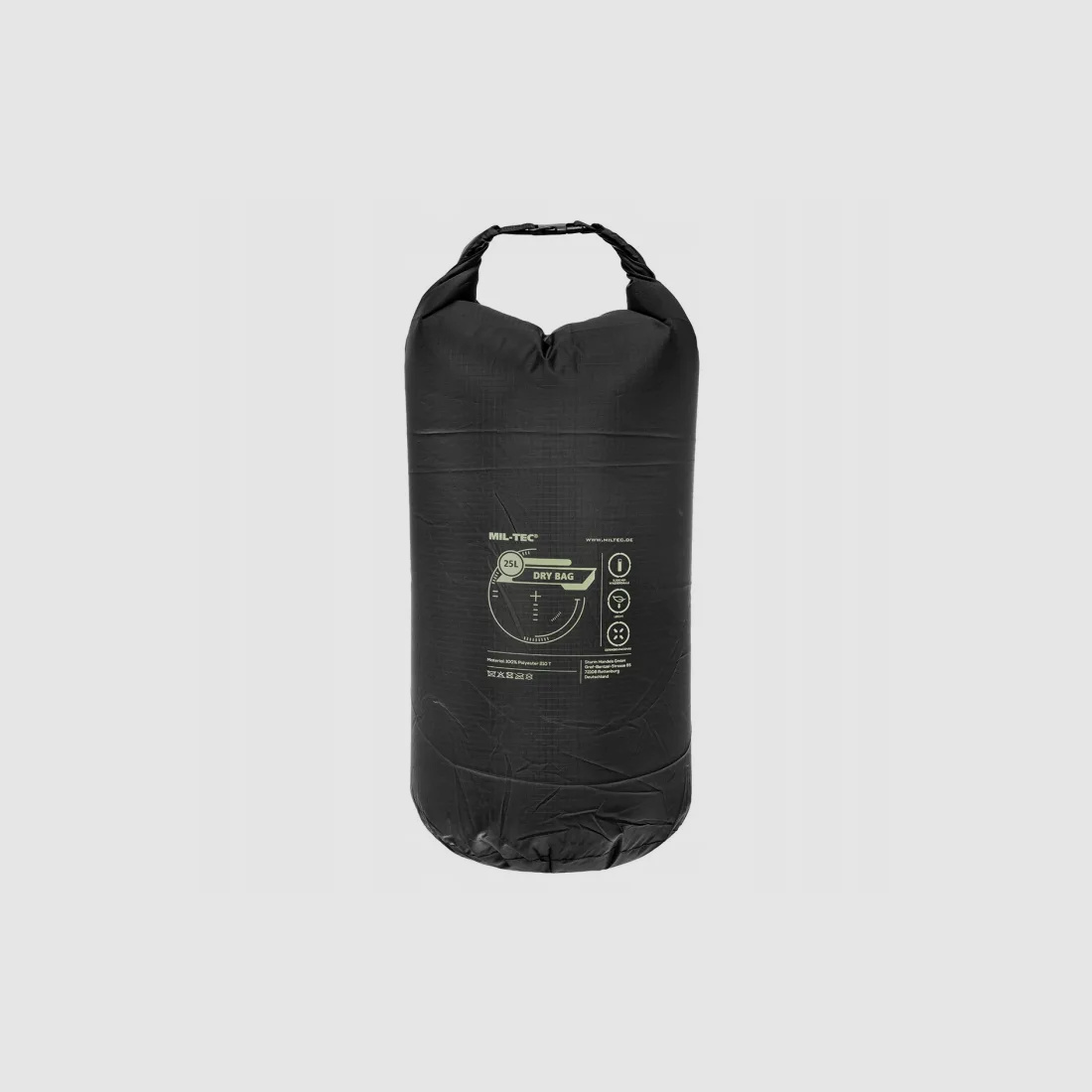 Bolsa impermeable - 25 litros - Negro