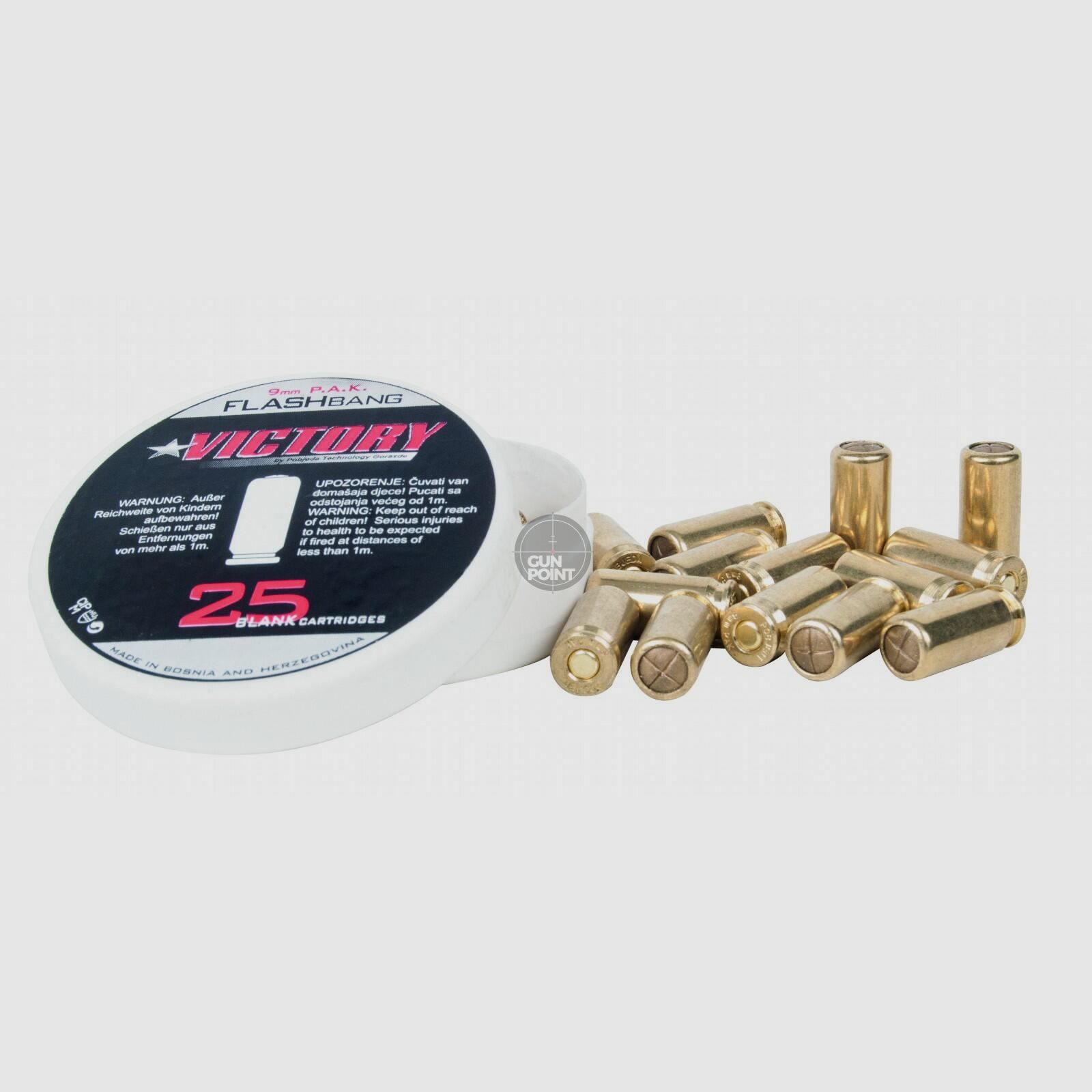 Victory Flashbang - Platzpatronen 9 mm P.A.K - 25 Stck