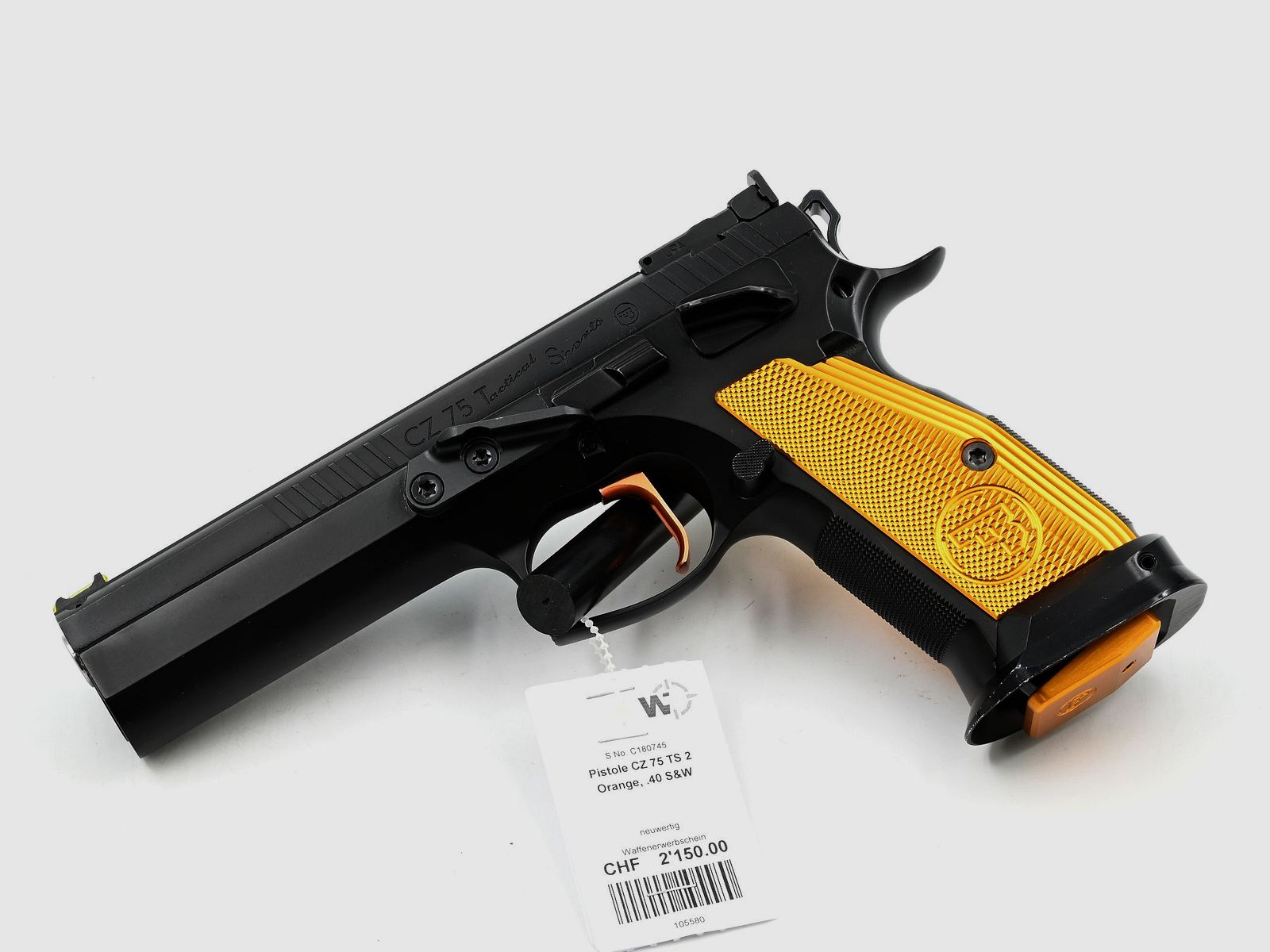 Pistola CZ 75 Tactical Sport, Orange, usata, .40 S&W, mire LPA, immagine 1 di 2