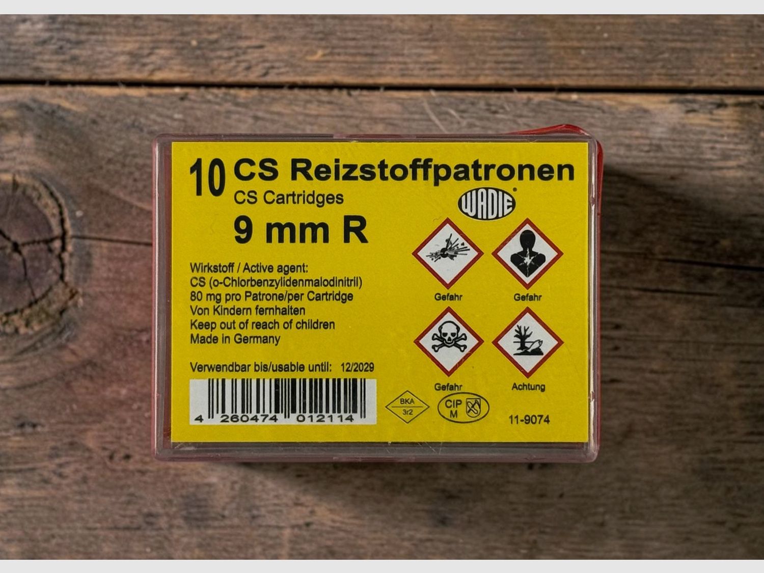 Wadie CS irritant cartridges cal. 9 mm R