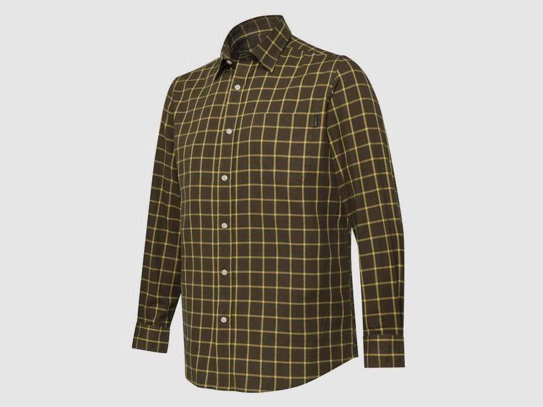 Geruit Shirt Bruin en Geel Beretta Bryggen, afbeelding 1 van 3