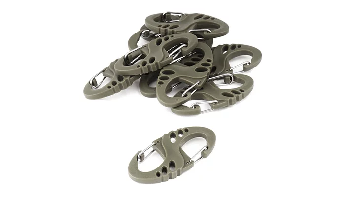 Set de mousquetons Mil-Tec S-Hook – vert OD – 13458401, image 1 sur 2