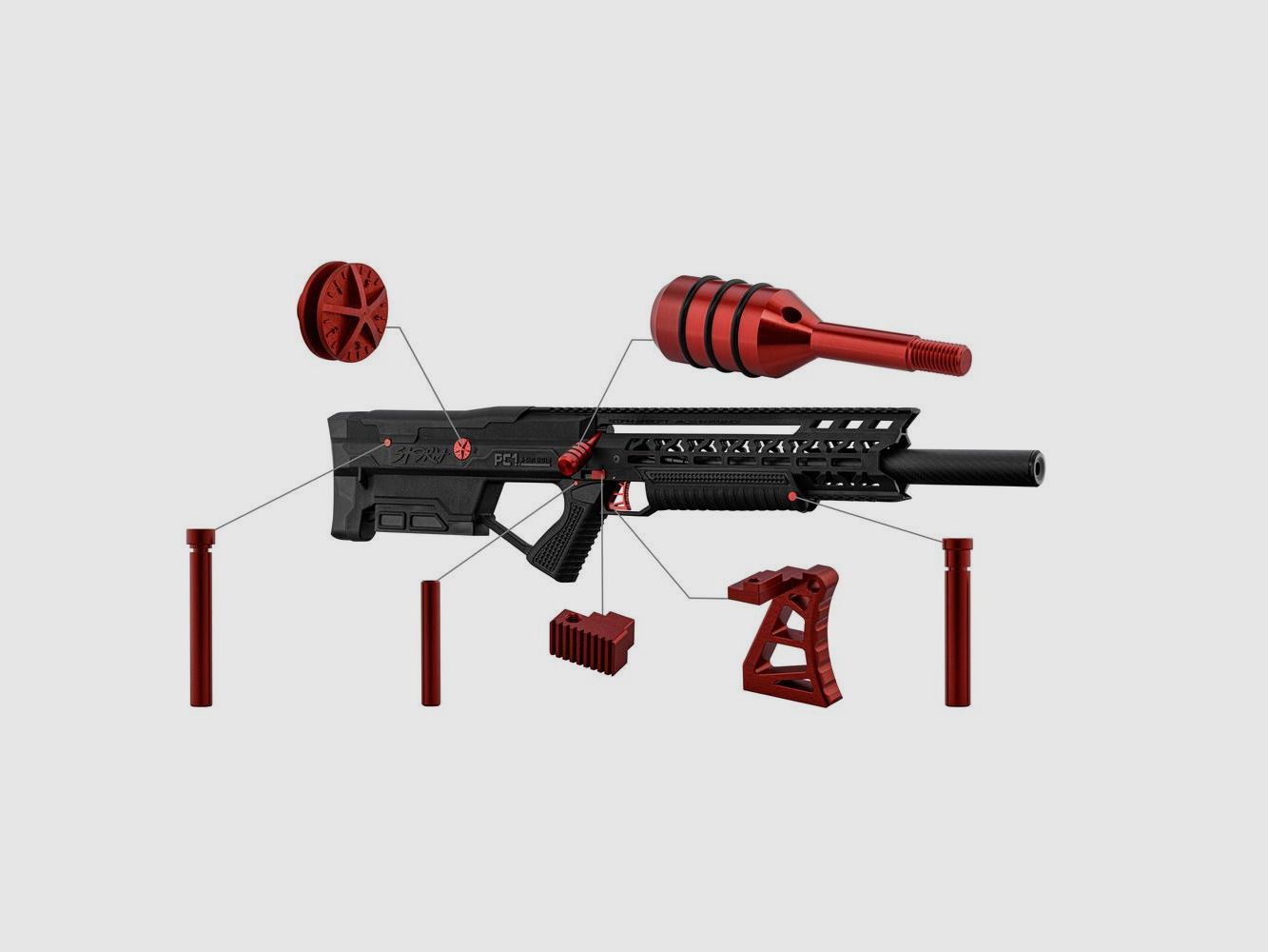 CNC Hop-up Molette Storm Airsoft für PC1 Storm - Präzise Einstellung - Optimale Haltbarkeit, Bild 3 von 5