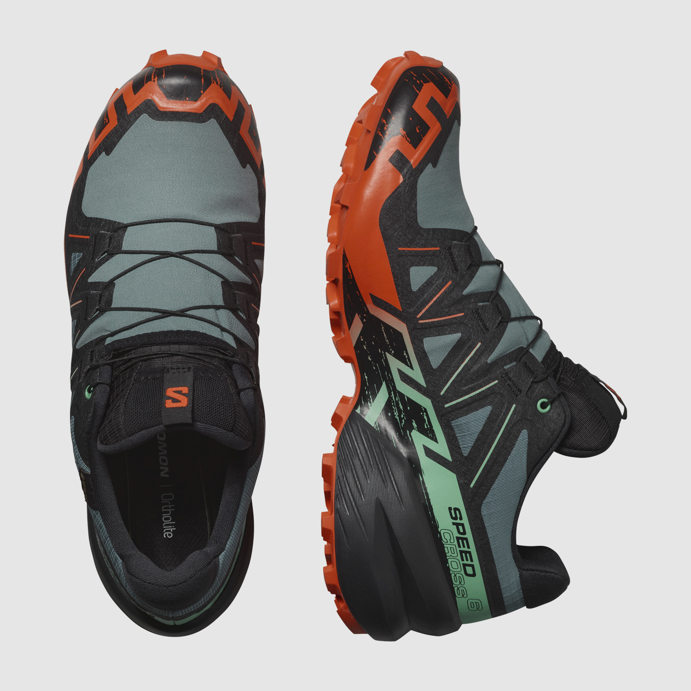SALOMON – HERREN – SPEEDCROSS 6 GTX North Atlantic / Black / Cherry Tomato, Bild 5 von 5