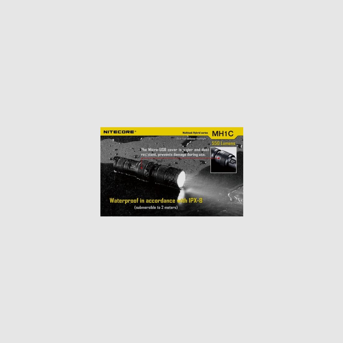 Nitecore MH1C Multitask Hybrid zaklamp 550 lumen, afbeelding 17 van 21